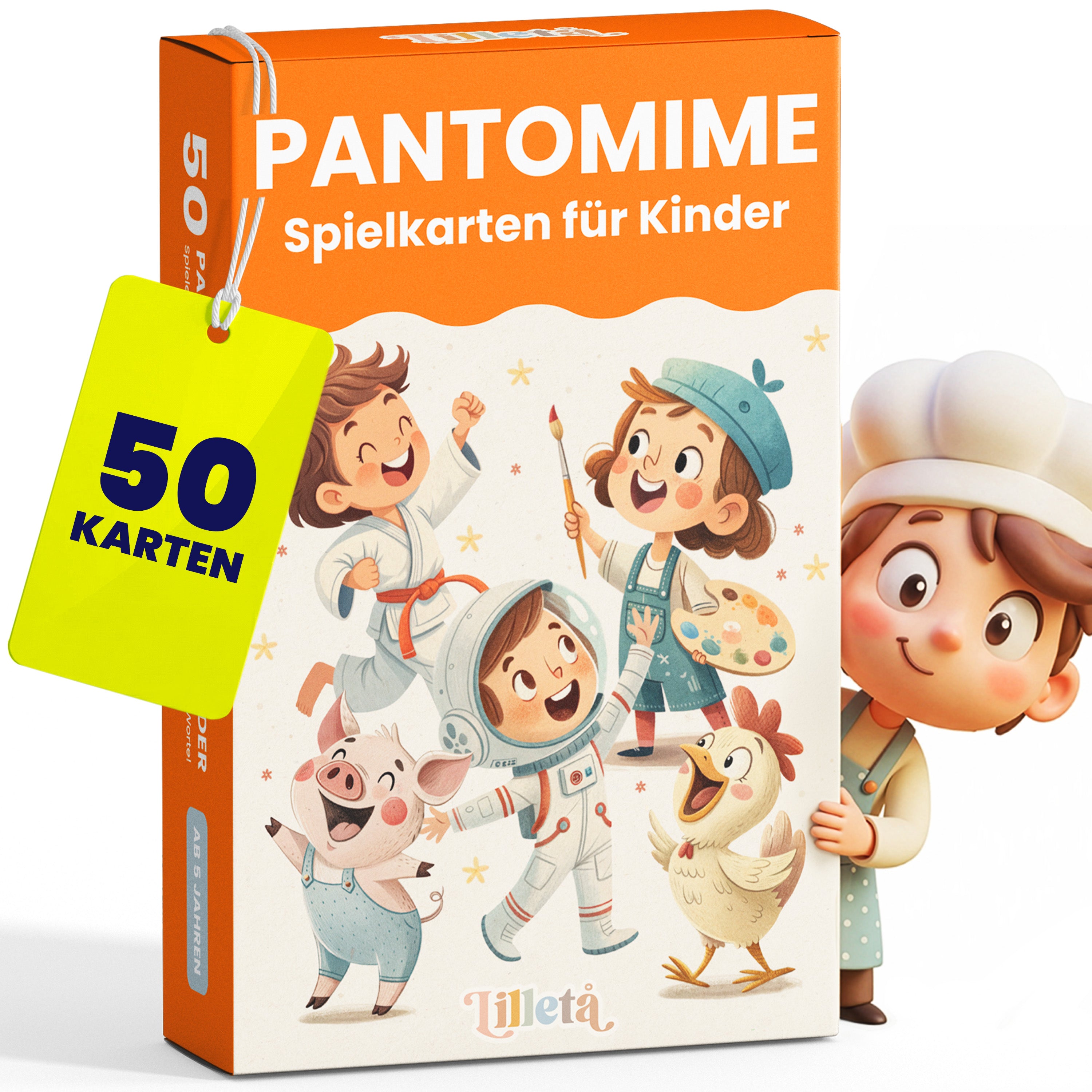 Pantomime | Spiel für Kinder – 50 lustige Bewegungskarten für Kinder ab 5 Jahren
